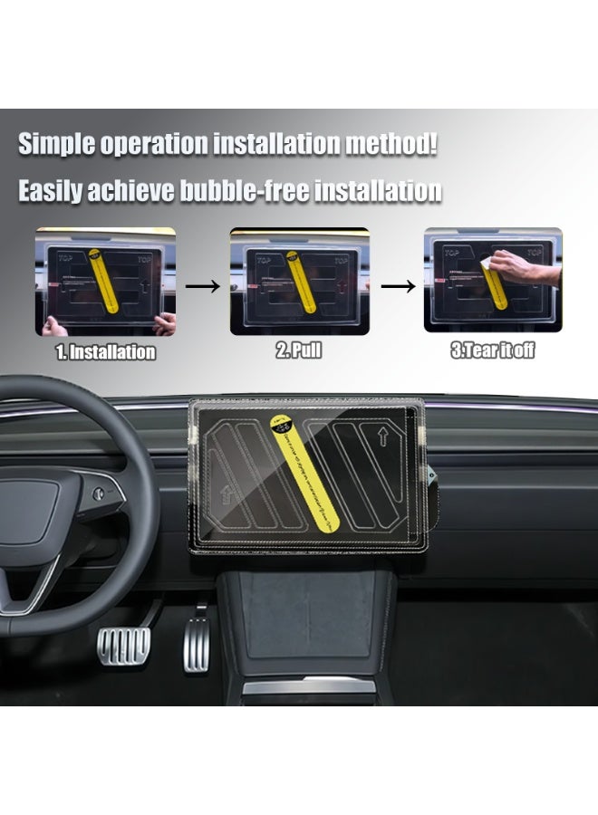 CHIYLE Screen Protector with Install Tool for Tesla Model Y 2025 Juniper（Not Fit 2026 Model Y） & 2024-2026 Model 3 Highland - Tempered Glass Full Coverage for Center Display and Rear Screen, Tesla Model Y Juniper accessories, Tesla Model Y accessories 2025, Tesla Model 3 accessories 2024, Tesla Model 3 accessories 2025, Tesla Model 3 accessories 2026, Tesla Model 3 Highland accessories. - Image 5